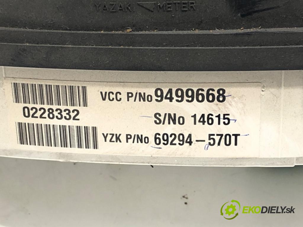 VOLVO S80 I (184) 1998 - 2008    2.8 T6 200 kW [272 KM] benzyna 1998 - 2001  Prístrojovka 9499668 (Prístrojové dosky, displeje)