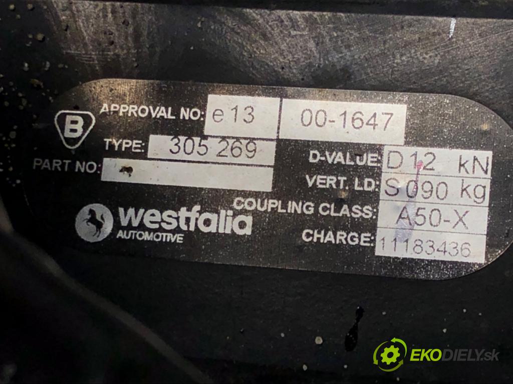 AUDI A6 C6 Avant (4F5) 2004 - 2011    3.0 TDI quattro 165 kW [225 KM] olej napędowy 2005 - 2006  Hák tažné zařízení 305269 (Tažná zařízení)