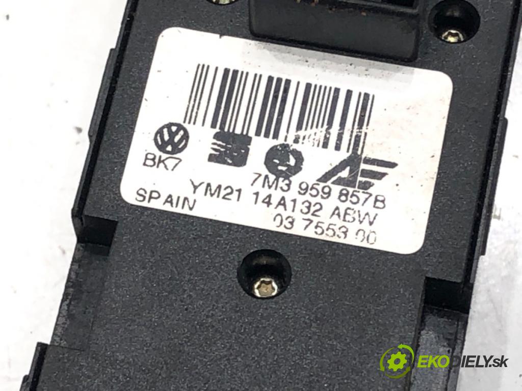 SEAT ALHAMBRA (7V8, 7V9) 1996 - 2010    1.9 TDI 85 kW [115 KM] olej napędowy 2000 - 2010  Prepínač okien 7M3959857B (Prepínače, spínače, tlačidlá a ovládače kúrenia)