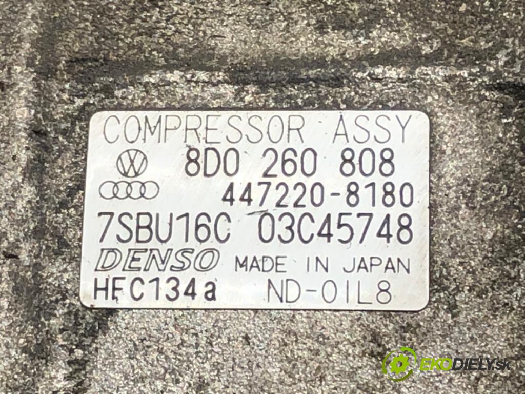 VW PASSAT B5.5 Variant (3B6) 2000 - 2005    1.8 T 20V 110 kW [150 KM] benzyna 2000 - 2005  kompresor klimatizace 8D0260808 (Kompresory)