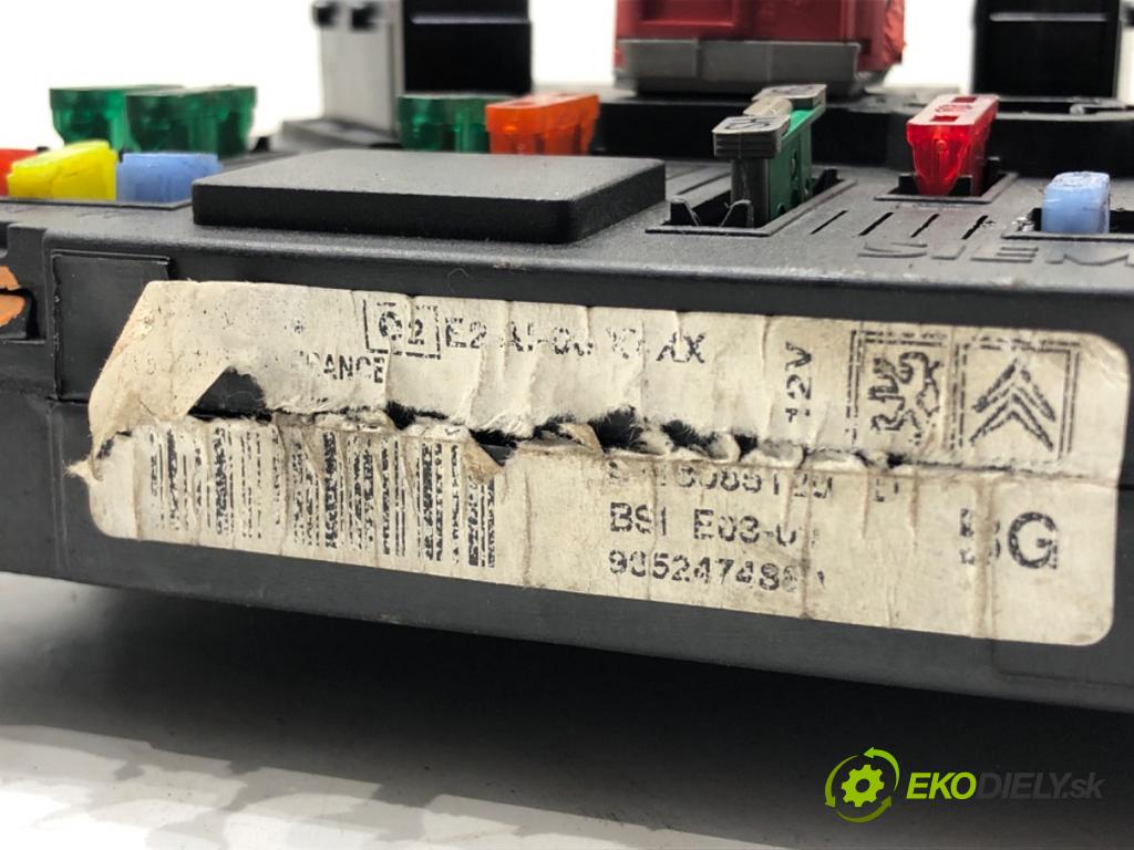 PEUGEOT 206 liftback (2A/C) 1998 - 2012    1.4 HDi eco 70 50 kW [68 KM] olej napędowy 2001 - 2009  modul BSI 9652474880 (Pojistkové skříňky)