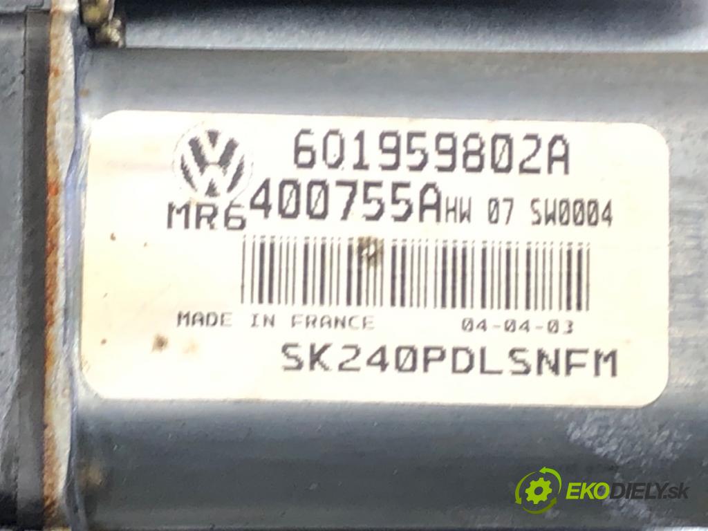 SKODA FABIA I Combi (6Y5) 2000 - 2007    1.9 SDI 47 kW [64 KM] olej napędowy 2000 - 2007  mechanismus okna pravý přední část 6Q1959802A