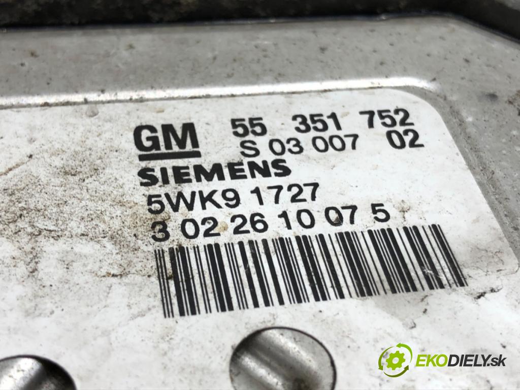 OPEL ZAFIRA A nadwozie wielkoprzestrzenne (MPV) (T98) 1999 - 2005    1.8 16V (F75) 92 kW [125 KM] benzyna 2000 - 2005  riadiaca jednotka Motor 55351752 (Riadiace jednotky)