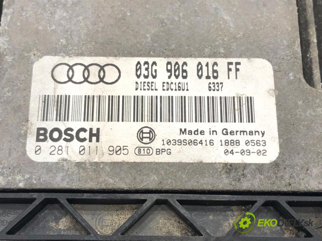 AUDI A3 (8P1) 2003 - 2013    2.0 TDI 16V 103 kW [140 KM] olej napędowy 2003 - 2012  riadiaca jednotka Motor 03G906016FF (Riadiace jednotky)