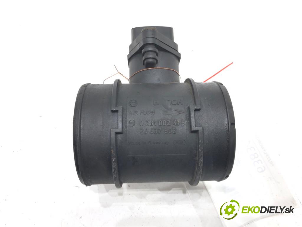 OPEL ZAFIRA A nadwozie wielkoprzestrzenne (MPV) (T98) 1999 - 2005    2.0 DTI 16V (F75) 74 kW [101 KM] olej napędowy 2000 - 2005  Váha vzduchu 0281002478 (Váhy vzduchu)