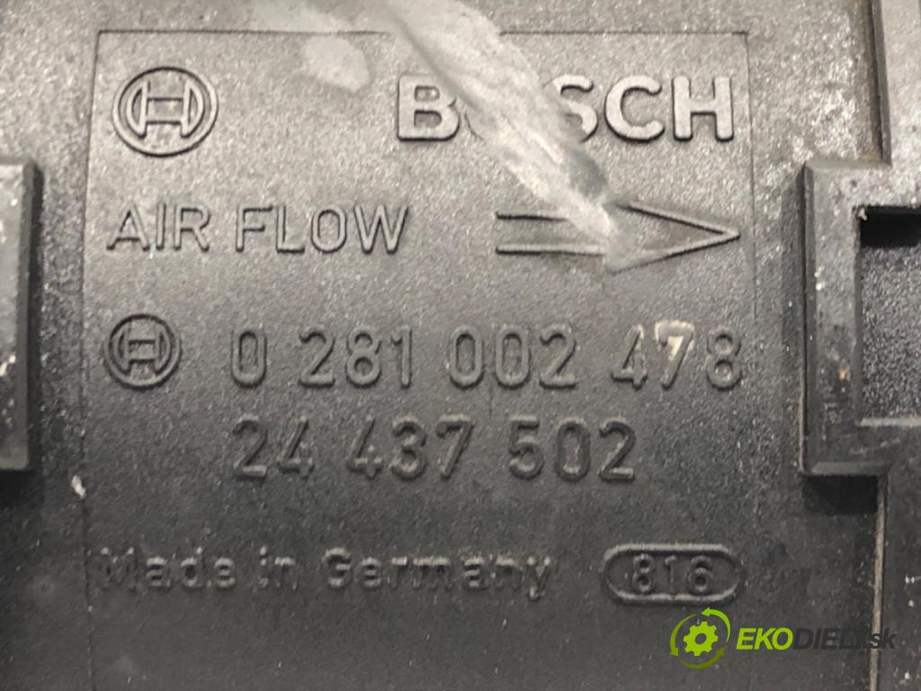 OPEL ZAFIRA A nadwozie wielkoprzestrzenne (MPV) (T98) 1999 - 2005    2.0 DTI 16V (F75) 74 kW [101 KM] olej napędowy 2000 - 2005  Váha vzduchu 0281002478 (Váhy vzduchu)