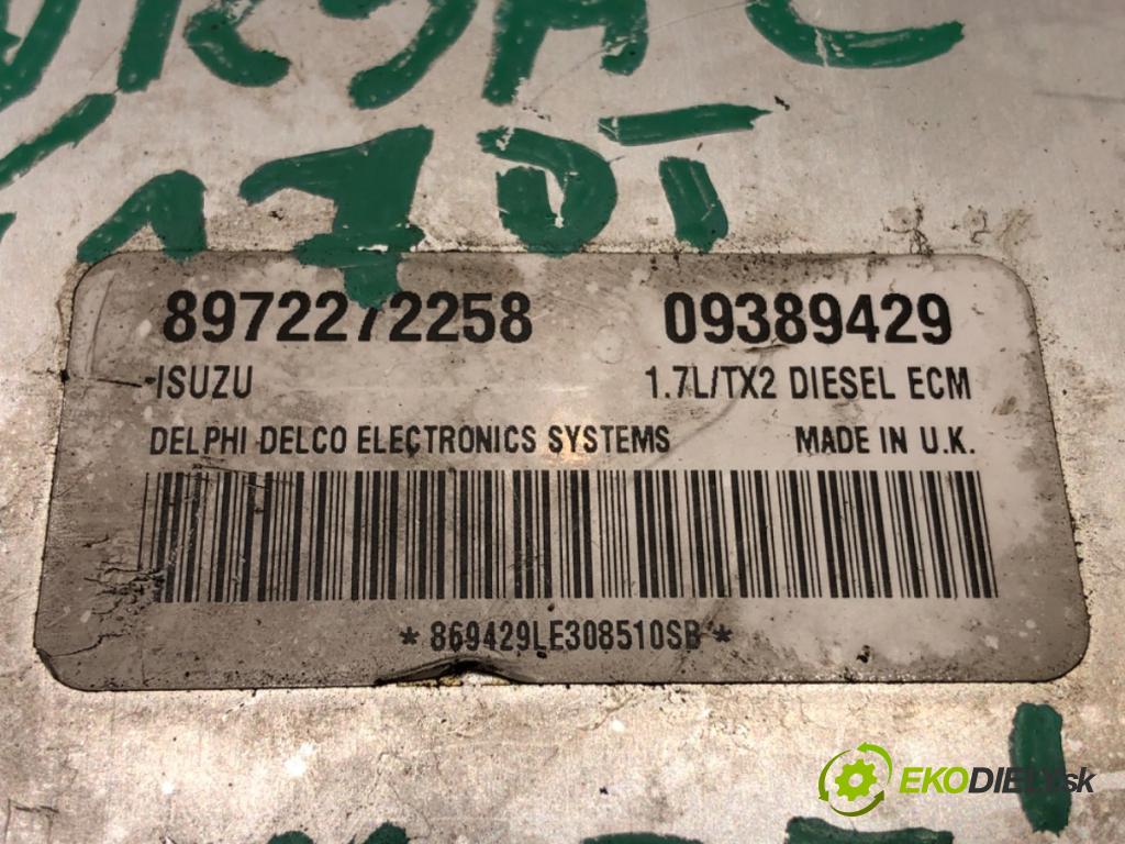 OPEL CORSA C (X01) 2000 - 2009    1.7 DTI (F08, F68) 55 kW [75 KM] olej napędowy 2000 - 2009  riadiaca jednotka Motor 09389429 (Riadiace jednotky)