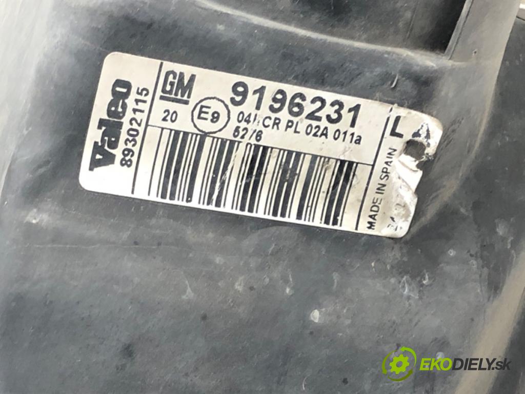 OPEL CORSA C (X01) 2000 - 2009    1.7 DTI (F08, F68) 55 kW [75 KM] olej napędowy 2000 - 2009  Svetlomet ľavy predný 9196231