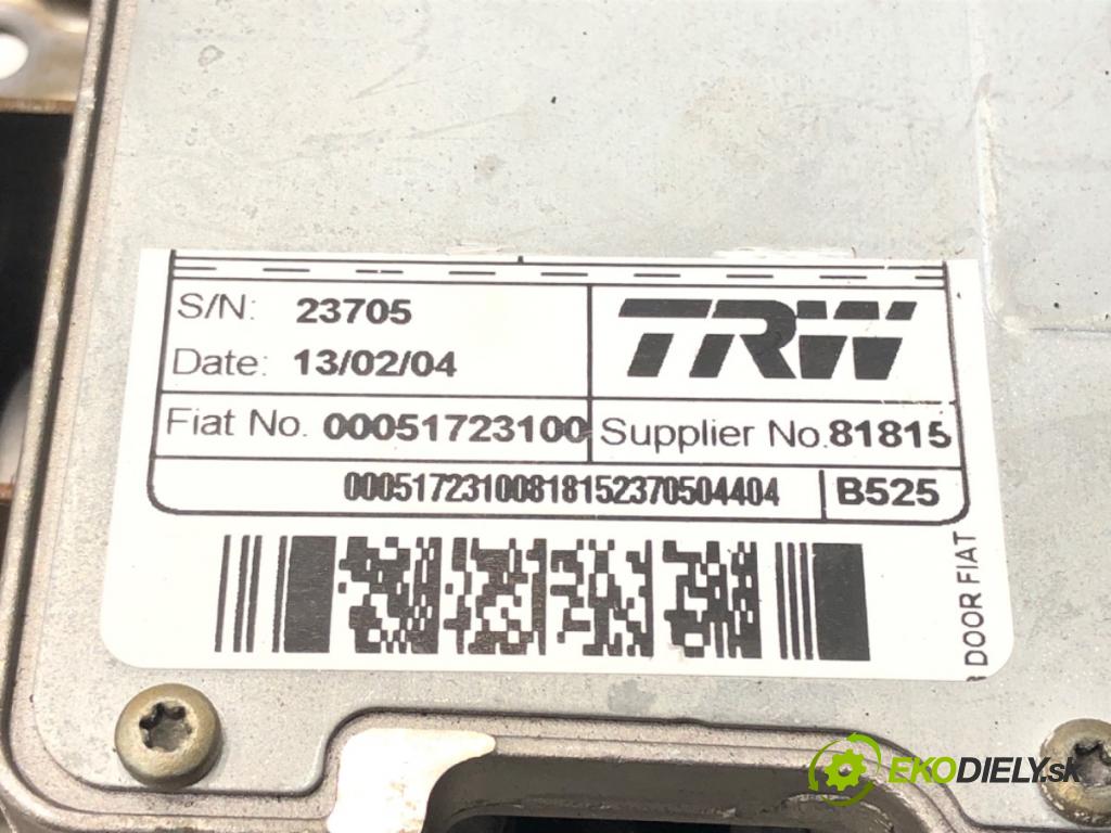 FIAT STILO (192_) 2001 - 2010    1.9 JTD (192_XE1A) 85 kW [115 KM] olej napędowy 2001 - 2006  Pumpa servočerpadlo 00051723100 (Servočerpadlá, pumpy riadenia)