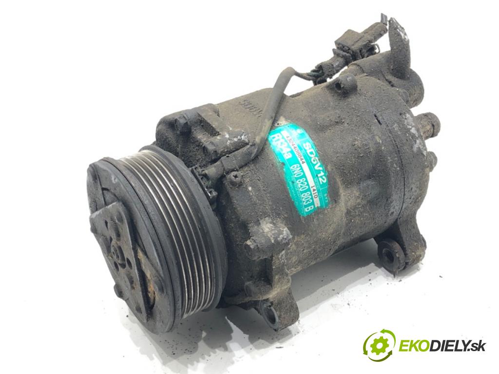VW LUPO I (6X1, 6E1) 1998 - 2005    1.4 16V 55 kW [75 KM] benzyna 1998 - 2005  kompresor klimatizace 6N0820803B (Kompresory)