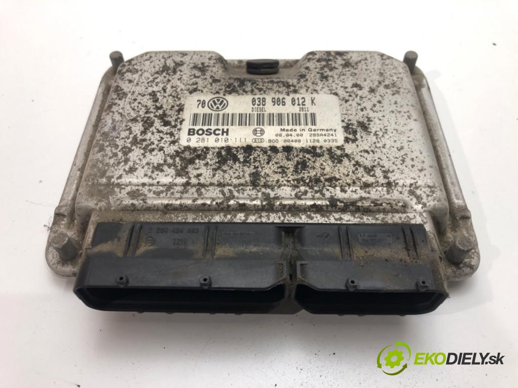 VW GOLF IV (1J1) 1997 - 2008    1.9 TDI 66 kW [90 KM] olej napędowy 1997 - 2004  riadiaca jednotka Motor 038906012K (Riadiace jednotky)