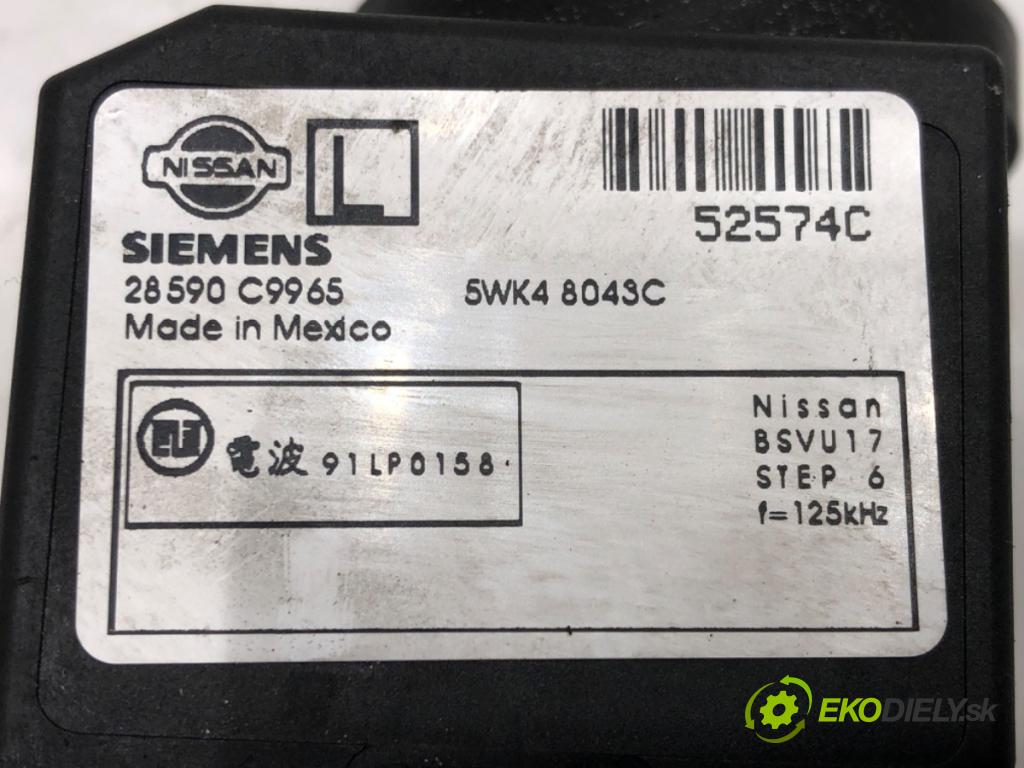 NISSAN ALMERA TINO (V10) 1998 - 2006    1.8 85 kW [116 KM] benzyna 2002 - 2006  spinačka 28590C9965 (Spínacie skrinky a kľúče)
