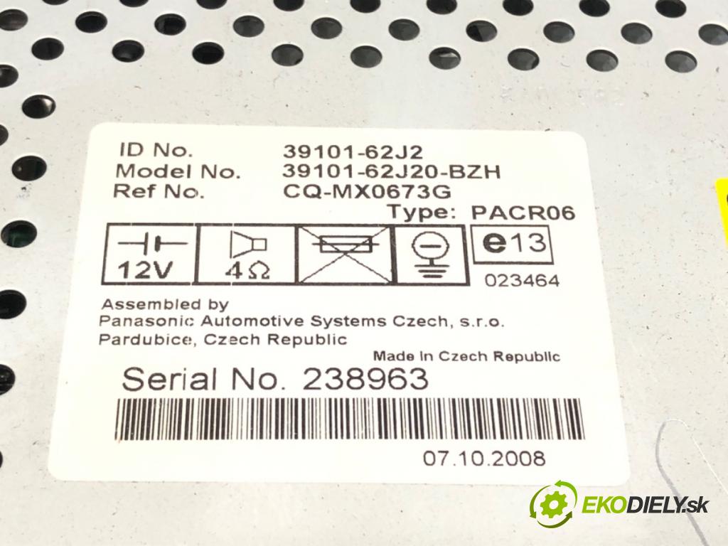 SUZUKI SWIFT III (MZ, EZ) 2005 - 2022    1.3 DDiS (RS 413D) 55 kW [75 KM] olej napędowy 2005 - 2022  RADIO 39101-62J2 (Audio zariadenia)