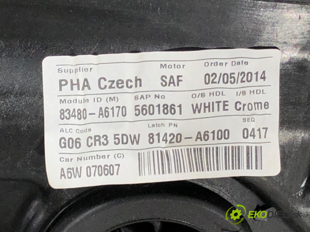 HYUNDAI i30 Kombi Van (GDE, GD) 2012 - 2022    1.6 GDI 99 kW [135 KM] benzyna 2015 - 2022  mechanismus okna pravý zadní část 83480-A6170