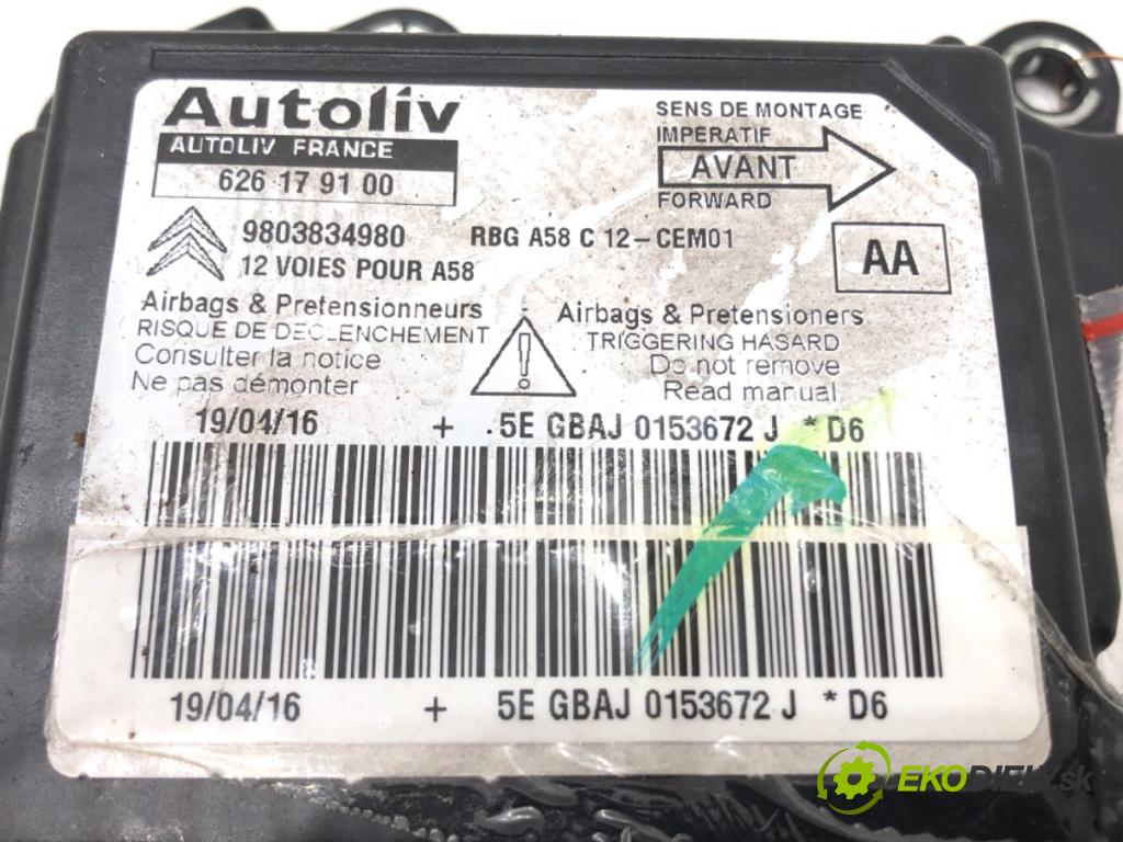 CITROEN C3 PICASSO (SH_) 2009 - 2022    1.2 THP 110 81 kW [110 KM] benzyna 2015 - 2022  senzor airbag 9803834980 (Snímače)