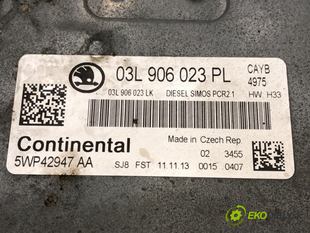 SKODA RAPID (NH3, NK3, NK6) 2012 - 2022    1.6 TDI 66 kW [90 KM] olej napędowy 2013 - 2015  riadiaca jednotka Motor 03L906023PL (Riadiace jednotky)