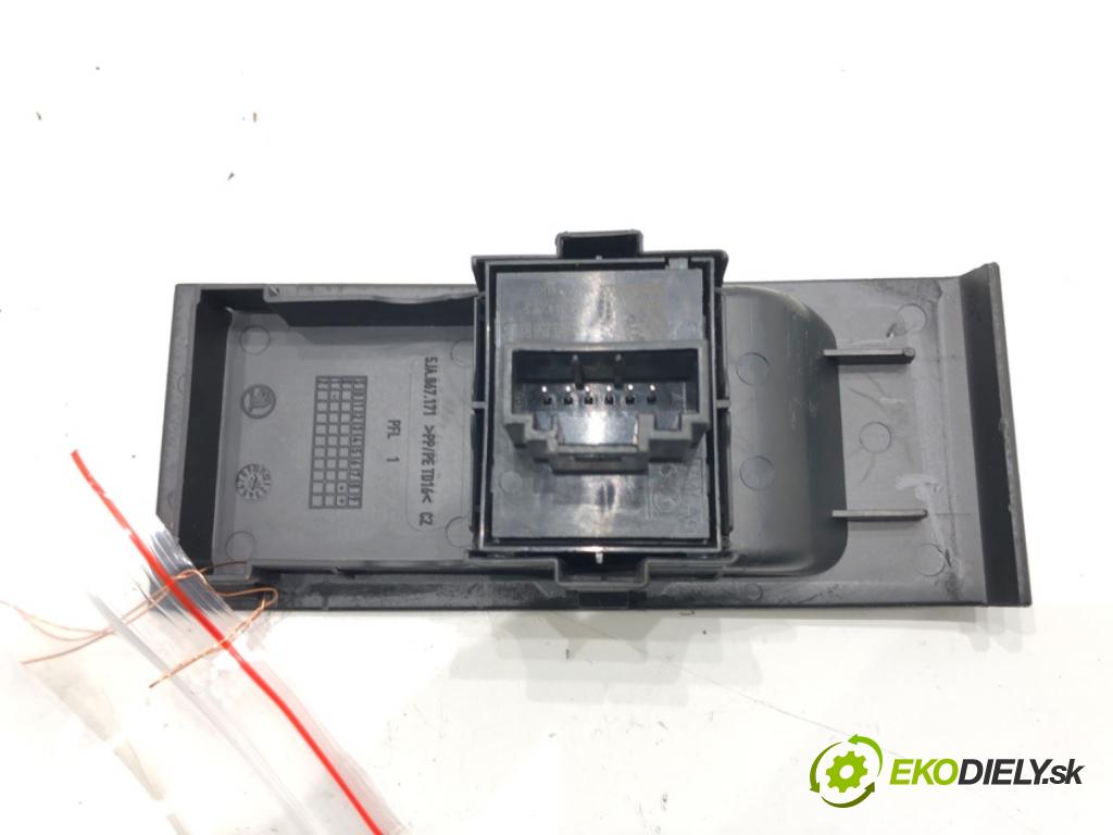 SKODA RAPID (NH3, NK3, NK6) 2012 - 2022    1.6 TDI 66 kW [90 KM] olej napędowy 2013 - 2015  Prepínač okien 5JB959858B (Prepínače, spínače, tlačidlá a ovládače kúrenia)