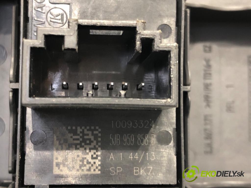 SKODA RAPID (NH3, NK3, NK6) 2012 - 2022    1.6 TDI 66 kW [90 KM] olej napędowy 2013 - 2015  Prepínač okien 5JB959858B (Prepínače, spínače, tlačidlá a ovládače kúrenia)