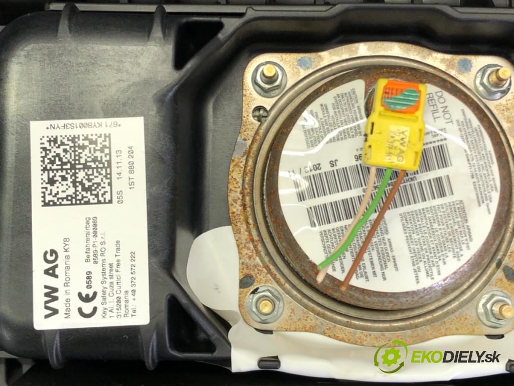 SKODA RAPID (NH3, NK3, NK6) 2012 - 2022    1.6 TDI 66 kW [90 KM] olej napędowy 2013 - 2015  Palubná doska AirBag spolujazdca