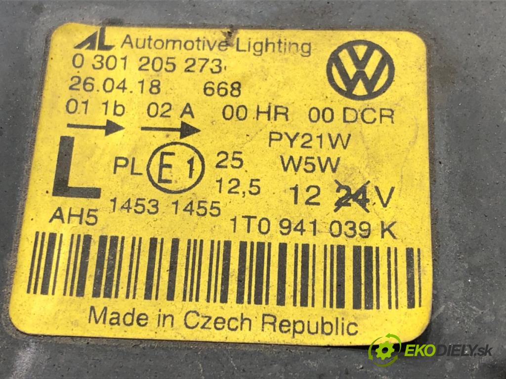 VW TOURAN (1T1, 1T2) 2003 - 2010    2.0 TDI 103 kW [140 KM] olej napędowy 2005 - 2010  Svetlomet ľavy predný XENON 1T0941039K