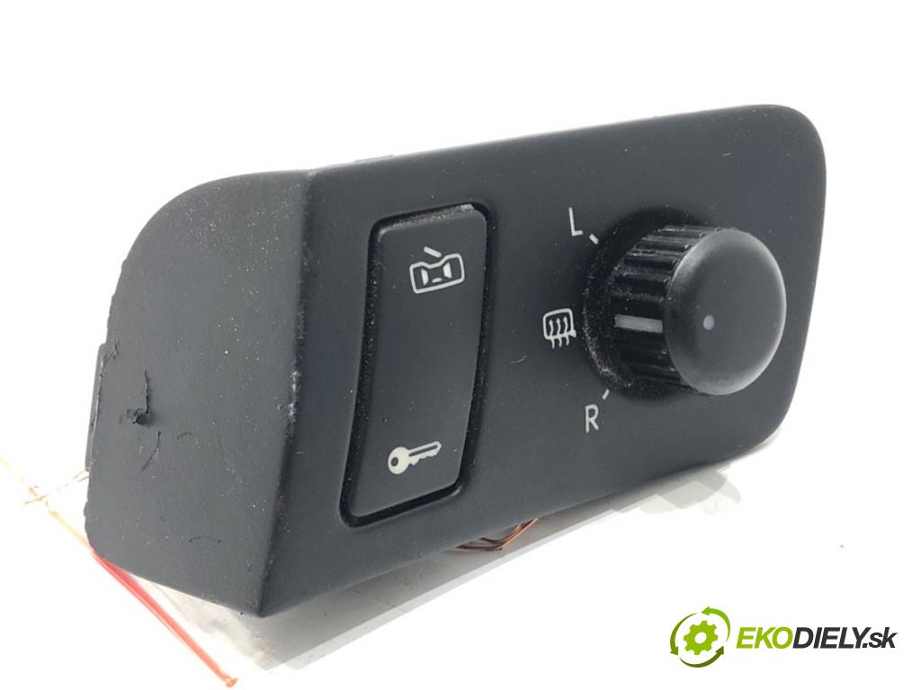 VW TOURAN (1T1, 1T2) 2003 - 2010    2.0 TDI 103 kW [140 KM] olej napędowy 2005 - 2010  Prepínač nastavenia spätných zrkadiel 1T1959552B (Prepínače, spínače, tlačidlá a ovládače kúrenia)
