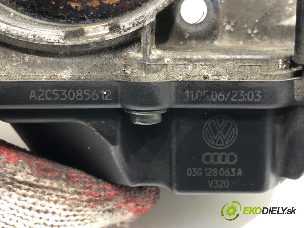 VW TOURAN (1T1, 1T2) 2003 - 2010    2.0 TDI 103 kW [140 KM] olej napędowy 2005 - 2010  Škrtiaca klapka 03G128063A (Škrtiace klapky)