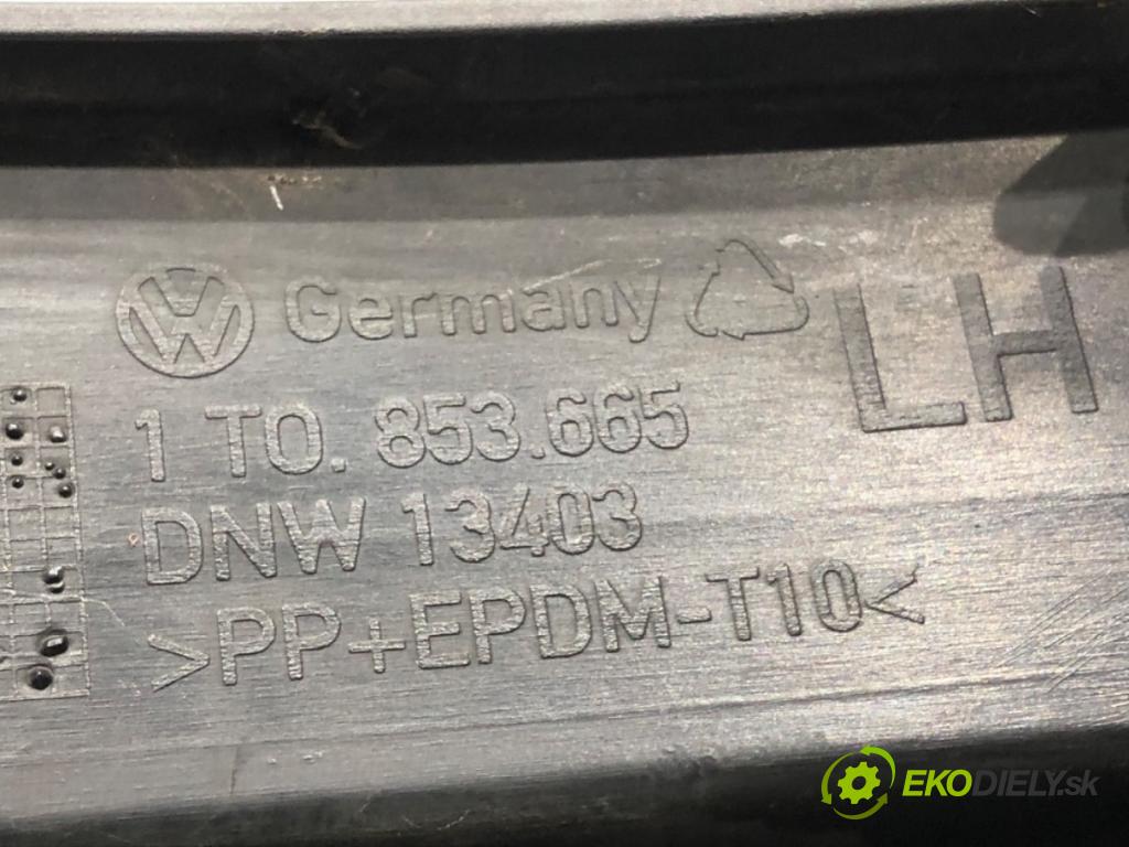 VW TOURAN (1T1, 1T2) 2003 - 2010    2.0 TDI 103 kW [140 KM] olej napędowy 2005 - 2010  mří nárazníka levý přední část 1T0853665LH