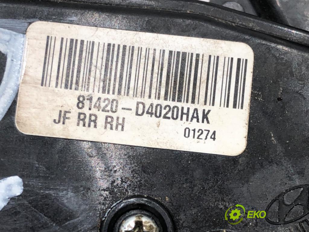 KIA OPTIMA (JF) 2015 - 2022    1.7 CRDi 104 kW [141 KM] olej napędowy 2015 - 2022  zámok dveře pravý zadní část 81420-D4020
