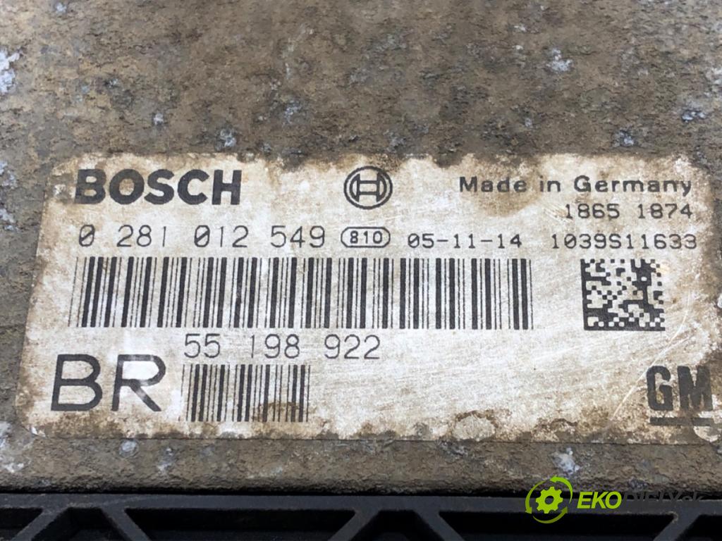 OPEL ZAFIRA B Nadwozie pełne/minivan (A05) 2005 - 2015    1.9 CDTI VAN (M75) 88 kW [120 KM] olej napędowy 2005 - 2015  riadiaca jednotka Motor 0281012549 (Riadiace jednotky)