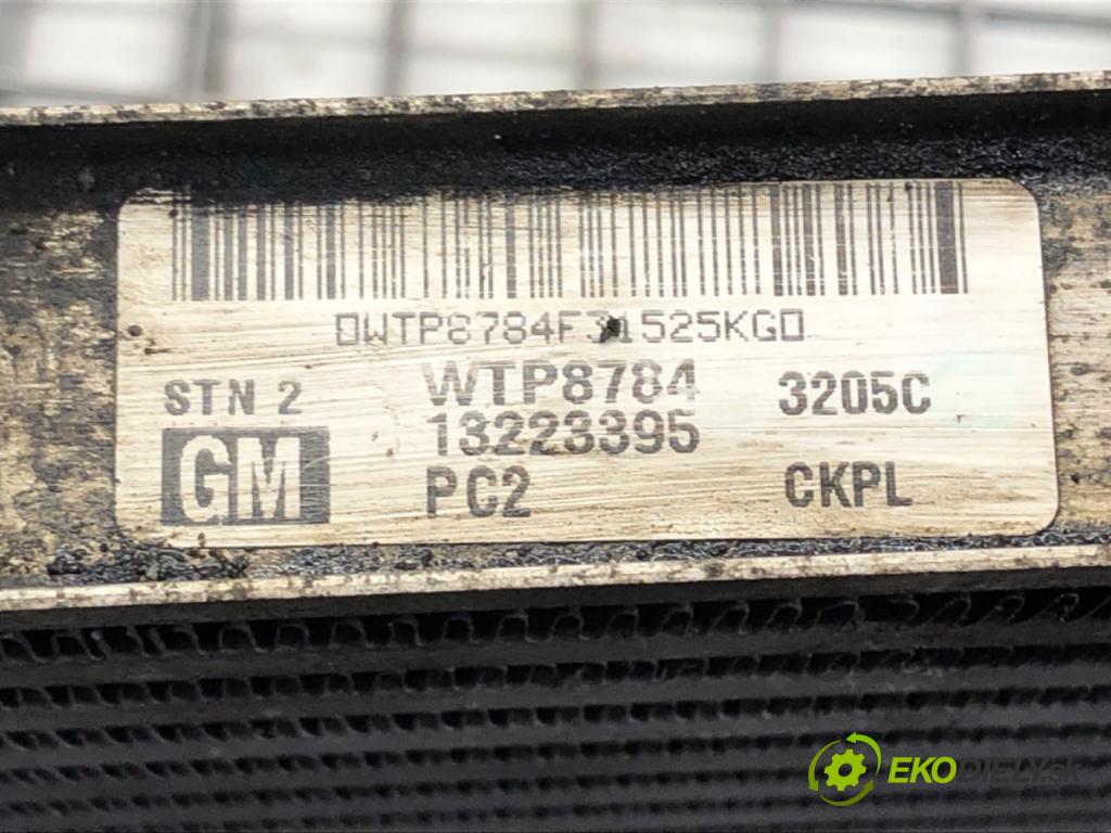 OPEL ZAFIRA B Nadwozie pełne/minivan (A05) 2005 - 2015    1.9 CDTI VAN (M75) 88 kW [120 KM] olej napędowy 2005 - 2015  intercooler 13223395 (Chladiče nasávaného vzduchu (intercoolery))