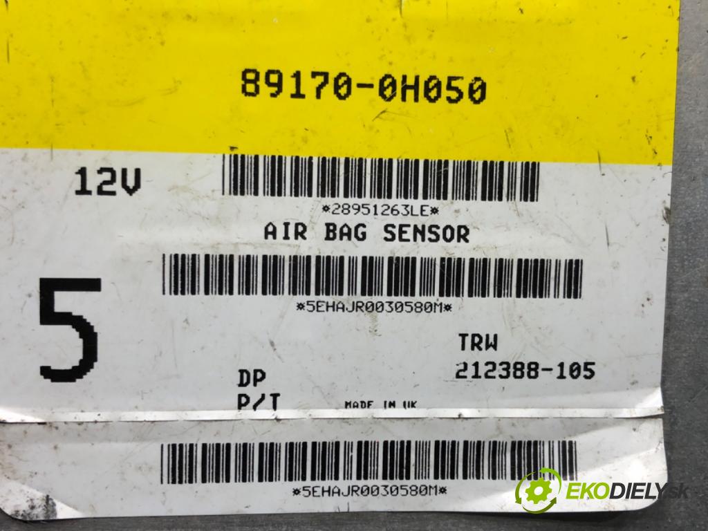 PEUGEOT 107 (PM_, PN_) 2005 - 2014    1.0 50 kW [68 KM] benzyna 2005 - 2014  senzor airbag 89170-0H050 (Snímače)