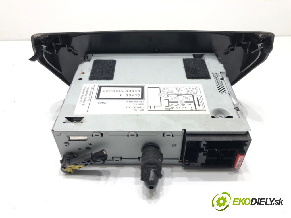 FIAT QUBO (225_) 2008 - 2022    1.4 (225AXA1A) 54 kW [73 KM] benzyna 2008 - 2022  RADIO 7647301316 (Audio zariadenia)