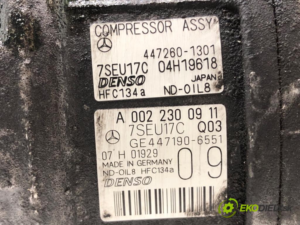 MERCEDES-BENZ KLASA S (W221) 2005 - 2013    S 500 4-matic (221.086, 221.186) 285 kW [388 KM] benzyna 2005 - 2013  kompresor klimatizace A0022300911 (Kompresory)