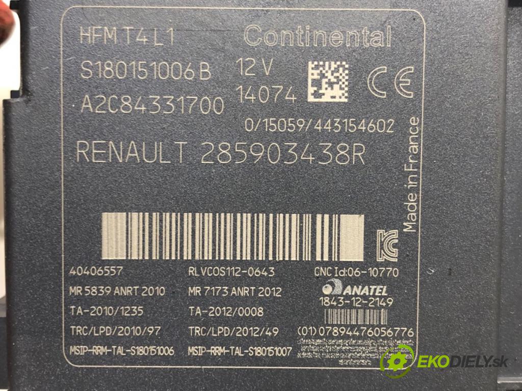 RENAULT CLIO IV (BH_) 2012 - 2022    1.2 16V 54 kW [73 KM] benzyna 2012 - 2022  spinačka 285903438R (Spínacie skrinky a kľúče)