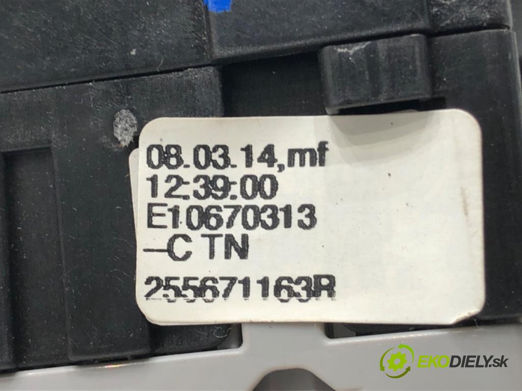 RENAULT CLIO IV (BH_) 2012 - 2022    1.2 16V 54 kW [73 KM] benzyna 2012 - 2022  Prepínač kombinovaný 255671163R (Prepínače, spínače, tlačidlá a ovládače kúrenia)