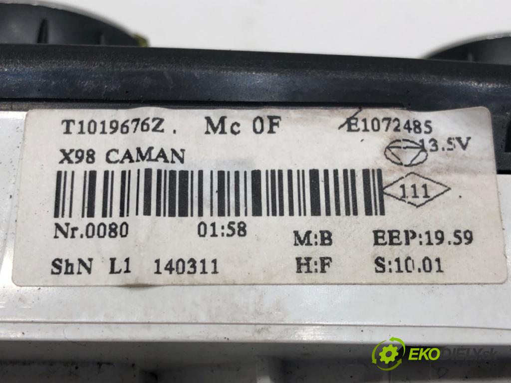 RENAULT CLIO IV (BH_) 2012 - 2022    1.2 16V 54 kW [73 KM] benzyna 2012 - 2022  Panel ovládania kúrenia T1019676Z (Prepínače, spínače, tlačidlá a ovládače kúrenia)