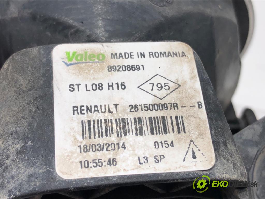 RENAULT CLIO IV (BH_) 2012 - 2022    1.2 16V 54 kW [73 KM] benzyna 2012 - 2022  hmlové svetlo, hmlovka levý přední část 261500097R