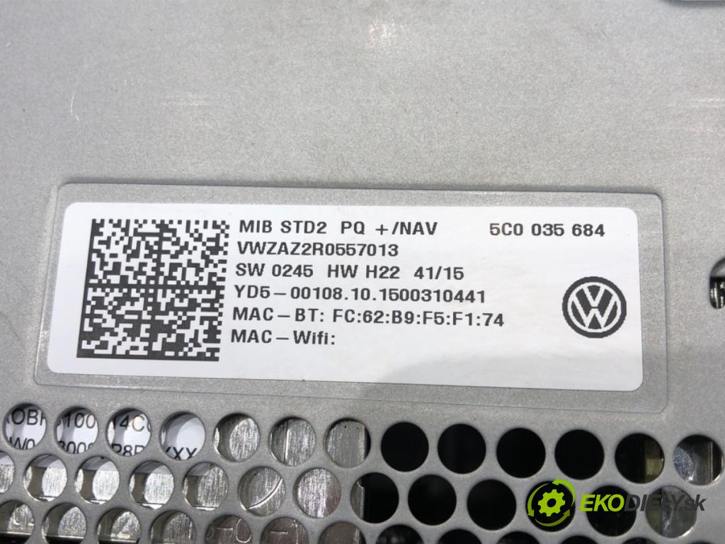 VW JETTA IV (162, 163, AV3, AV2) 2008 - 2022    1.8 TSI 125 kW [170 KM] benzyna 2014 - 2022  RADIO Navigácia 5C0035684 (Audio zariadenia)