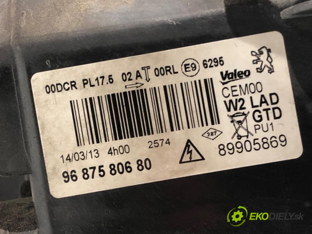 PEUGEOT 508 I (8D_) 2010 - 2018    2.0 HDi 103 kW [140 KM] olej napędowy 2010 - 2018  Svetlomet ľavy predný XENON LED 9687580680