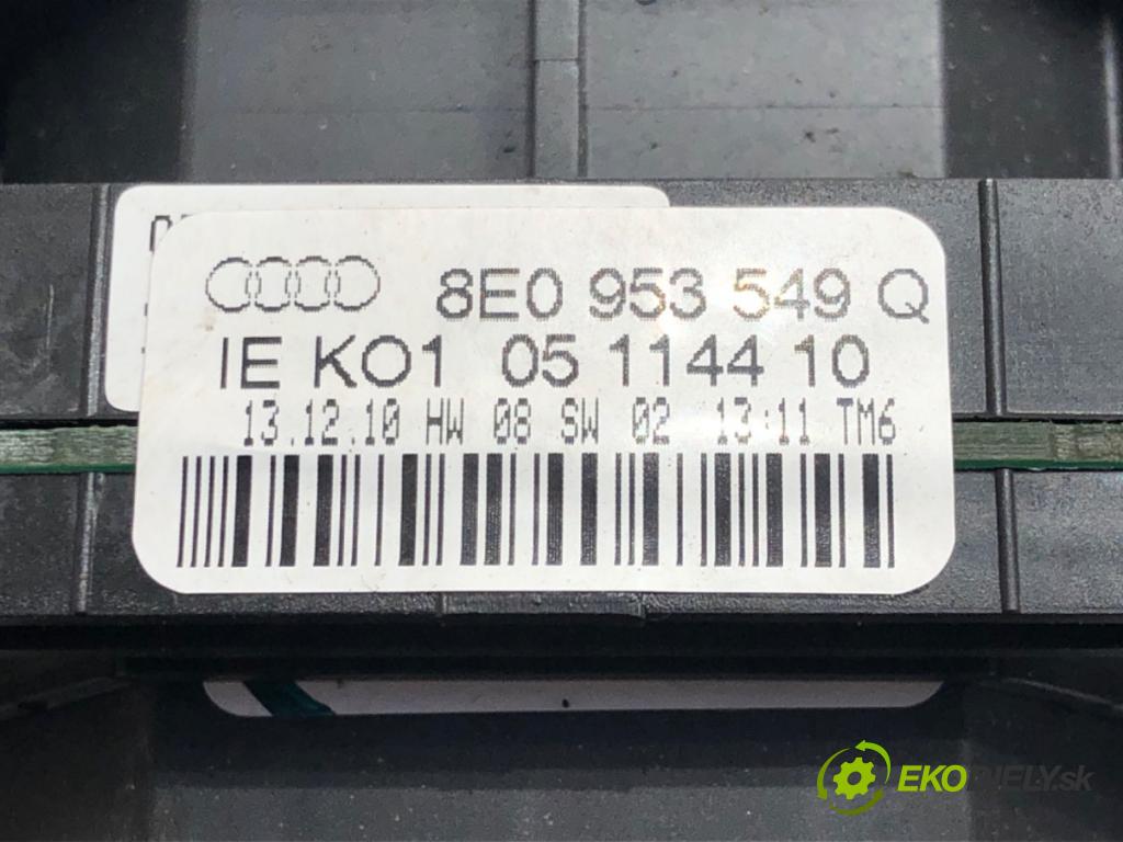 SEAT EXEO (3R2) 2008 - 2013    2.0 TDI 125 kW [170 KM] olej napędowy 2009 - 2013  Prepínač kombinovaný 8E0953549Q (Prepínače, spínače, tlačidlá a ovládače kúrenia)