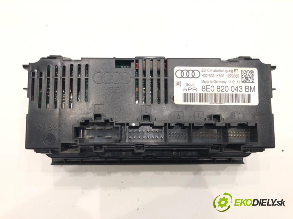 SEAT EXEO (3R2) 2008 - 2013    2.0 TDI 125 kW [170 KM] olej napędowy 2009 - 2013  Panel ovládania kúrenia 8E0820043BM (Prepínače, spínače, tlačidlá a ovládače kúrenia)