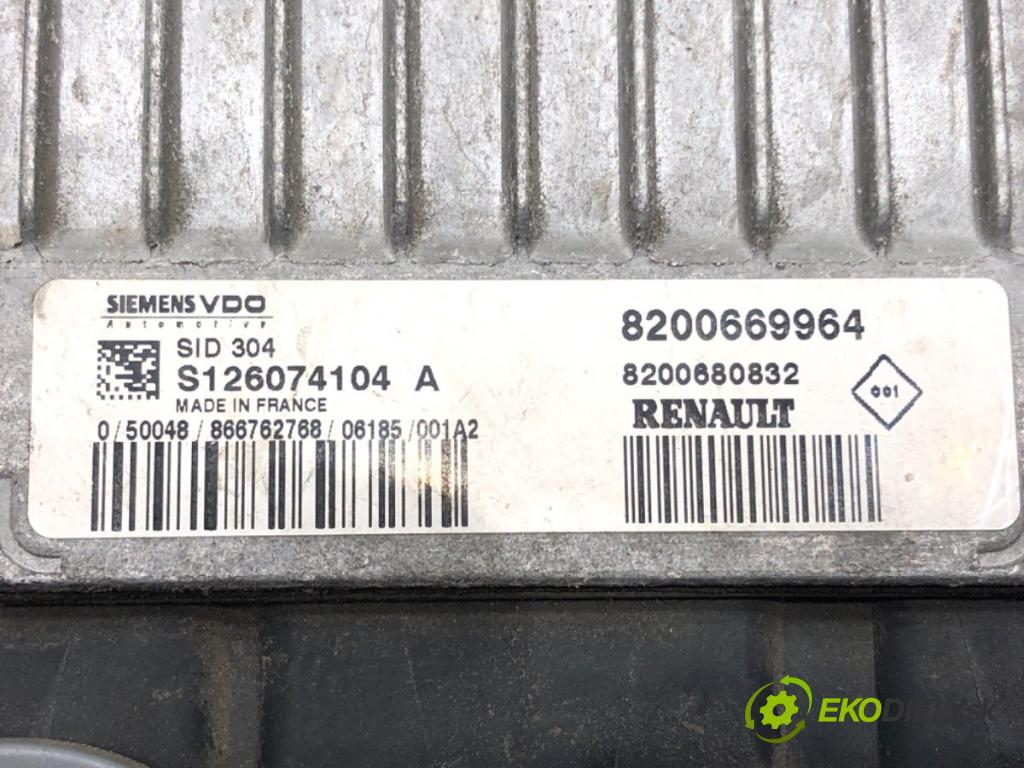 RENAULT CLIO III (BR0/1, CR0/1) 2005 - 2014    1.5 dCi (BR1C, CR1C) 76 kW [103 KM] olej napędowy 2005 - 2012  riadiaca jednotka Motor S126074104A (Riadiace jednotky)