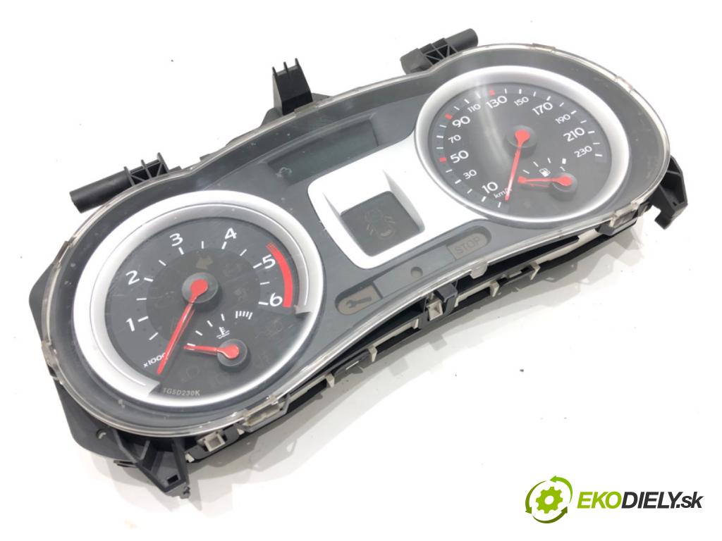 RENAULT CLIO III (BR0/1, CR0/1) 2005 - 2014    1.5 dCi (BR1C, CR1C) 76 kW [103 KM] olej napędowy 2005 - 2012  Prístrojovka 8200582705H (Prístrojové dosky, displeje)