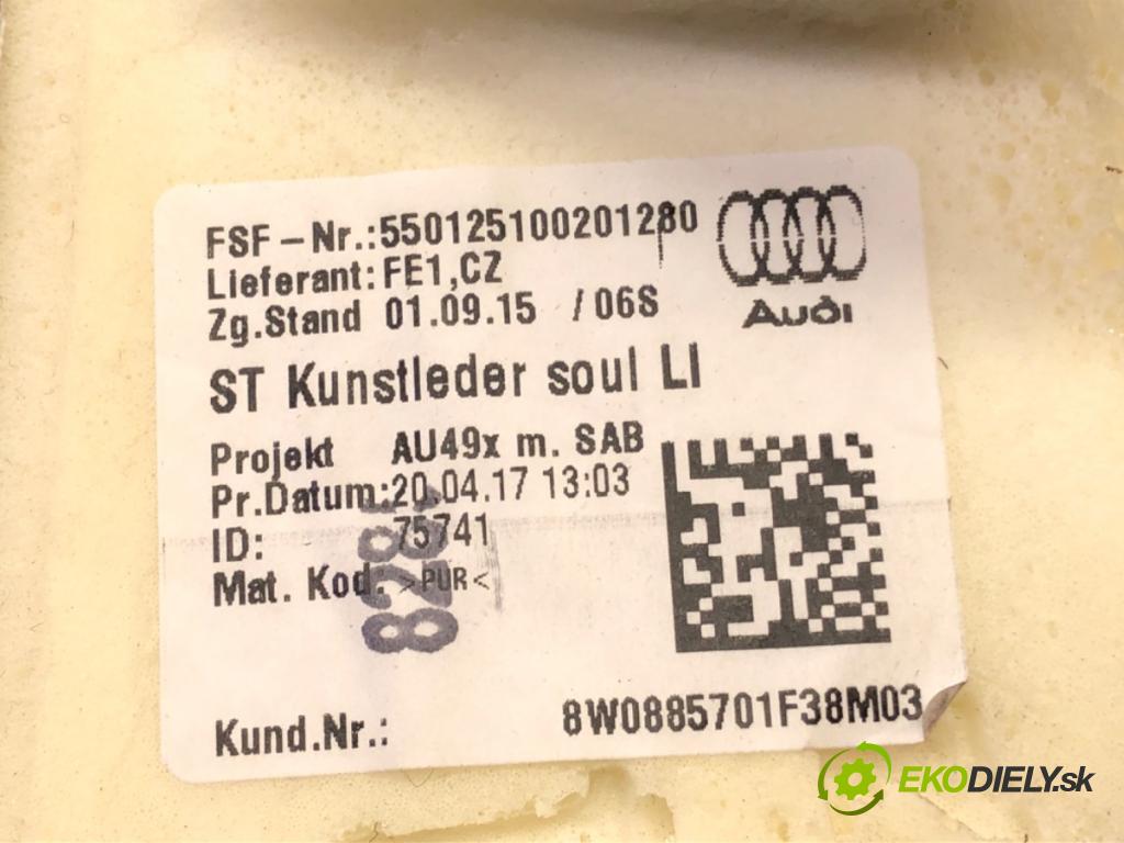 AUDI A4 Allroad B9 (8WH, 8WJ) 2016 - 2022    2.0 TFSI quattro 185 kW [252 KM] benzyna 2016 - 2022  Sedadlo druhý rad
