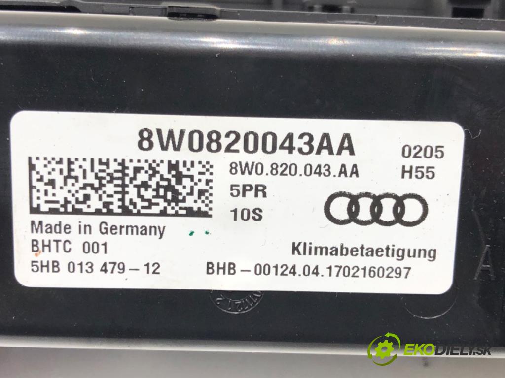 AUDI A4 Allroad B9 (8WH, 8WJ) 2016 - 2022    2.0 TFSI quattro 185 kW [252 KM] benzyna 2016 - 2022  Panel ovládania kúrenia 8W0820043AA (Prepínače, spínače, tlačidlá a ovládače kúrenia)