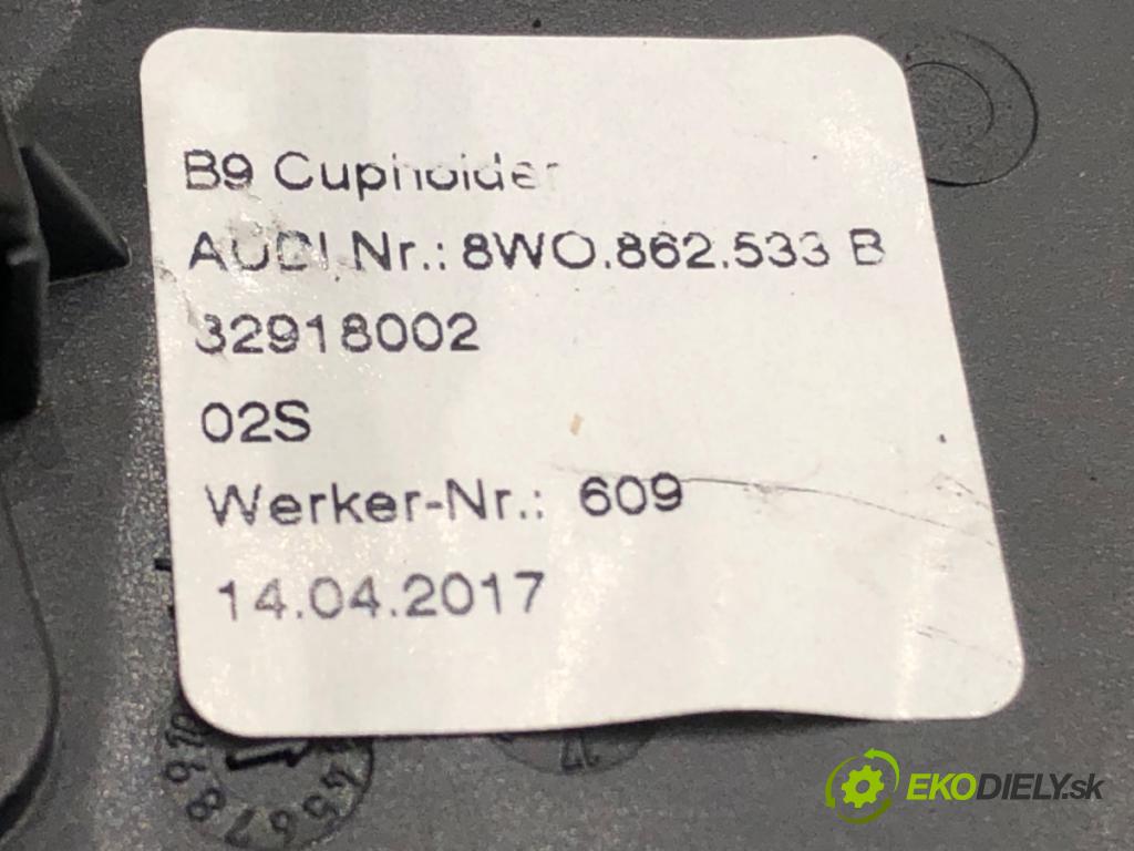 AUDI A4 Allroad B9 (8WH, 8WJ) 2016 - 2022    2.0 TFSI quattro 185 kW [252 KM] benzyna 2016 - 2022  Držiak na nápoje 8W0862533B (Úchyty, držiaky na nápoje)
