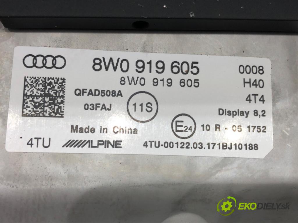 AUDI A4 Allroad B9 (8WH, 8WJ) 2016 - 2022    2.0 TFSI quattro 185 kW [252 KM] benzyna 2016 - 2022  Dislpej 8W0919605 (Prístrojové dosky, displeje)