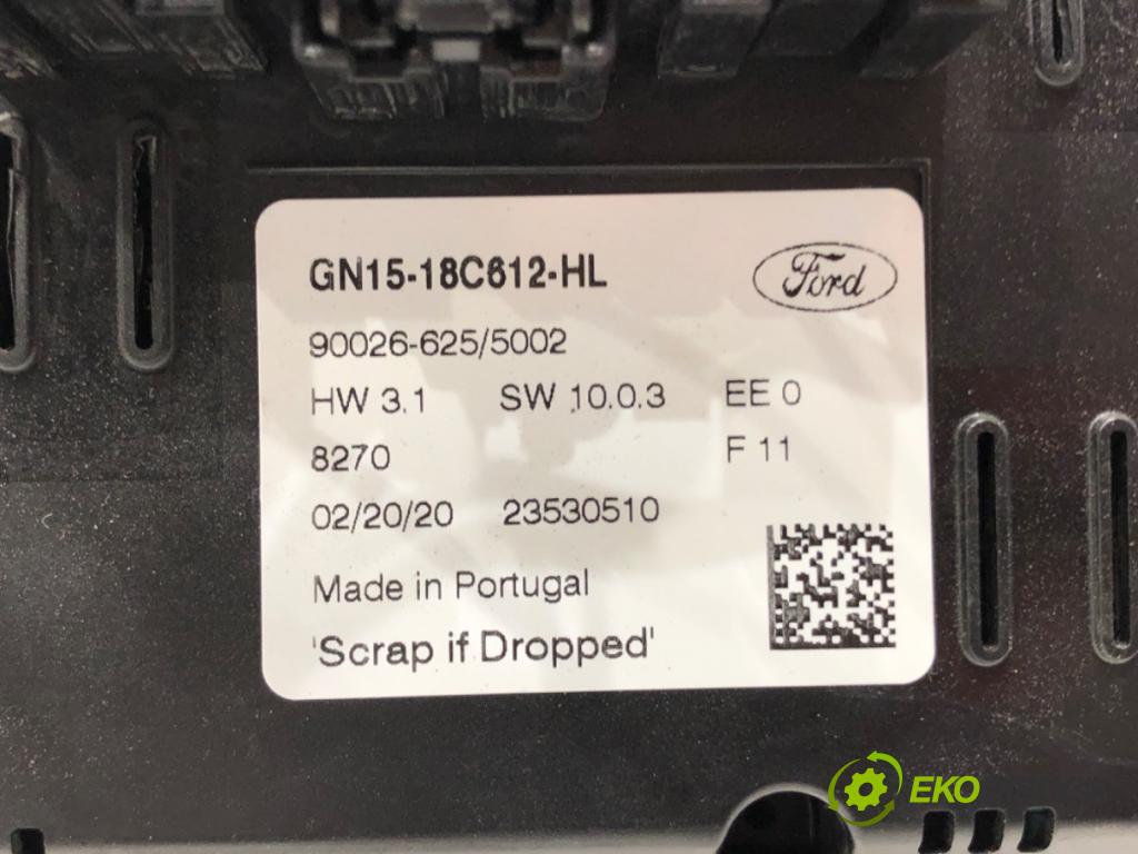 FORD ECOSPORT 2011 - 2022    1.0 EcoBoost 92 kW [125 KM] benzyna 2013 - 2022  Panel ovládania kúrenia GN15-18C612-HL (Prepínače, spínače, tlačidlá a ovládače kúrenia)