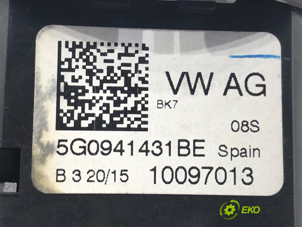 VW GOLF VII Variant (BA5, BV5) 2013 - 2022    1.6 TDI 81 kW [110 KM] olej napędowy 2013 - 2017  spínač světel 5G0941431BE