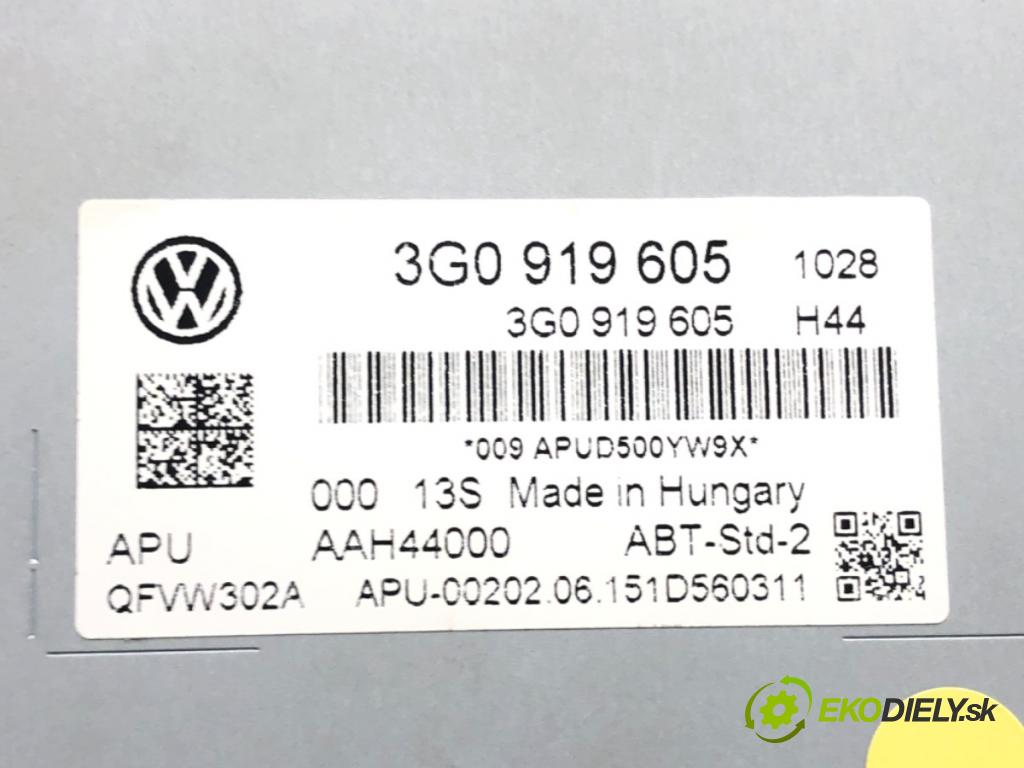 VW GOLF VII Variant (BA5, BV5) 2013 - 2022    1.6 TDI 81 kW [110 KM] olej napędowy 2013 - 2017  RADIO 3G0919605 (Audio zariadenia)